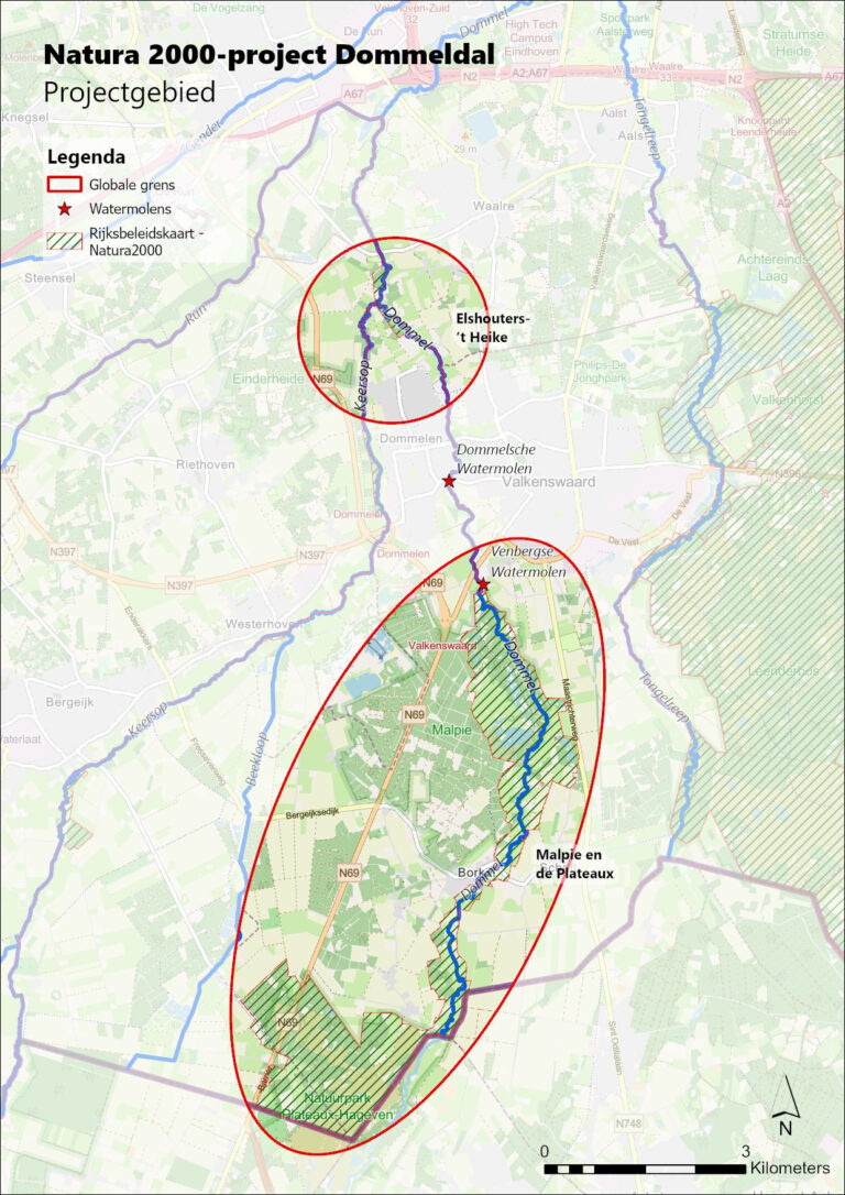 Projectgebied Natura 2000-project Dommeldal
